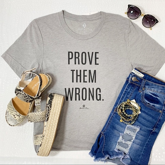 ✨LAST TWO✨Gray prove them wrong tee - Picture 4 of 4